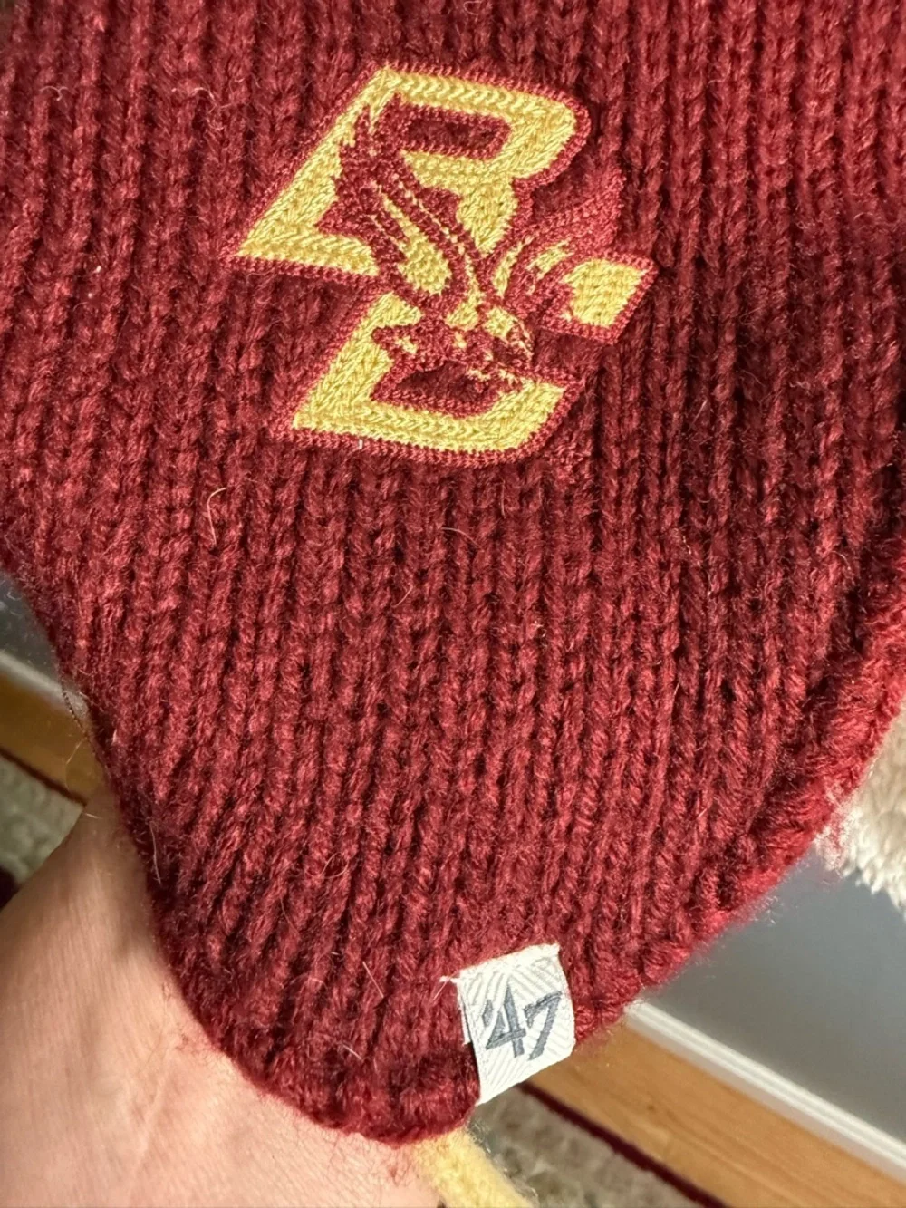 Forty Seven Brand Boston College Eagles Sherpa Fleece Pom Pom Winter Beanie